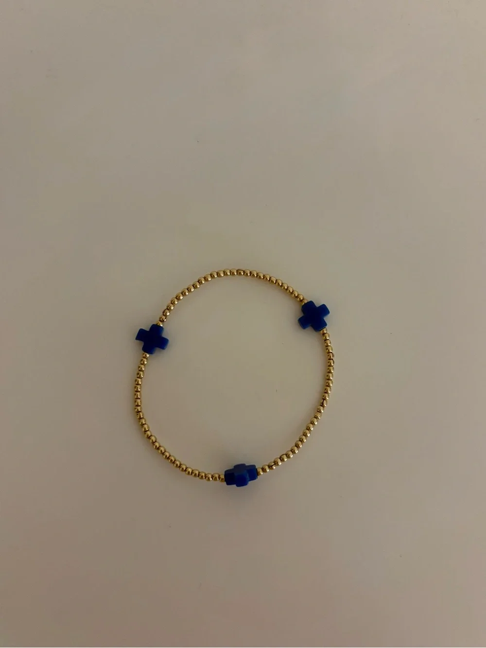enewton signature cross 2mm gold bracelet cobalt - Picture 3 of 4